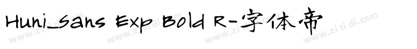 Huni_Sans Exp Bold R字体转换
